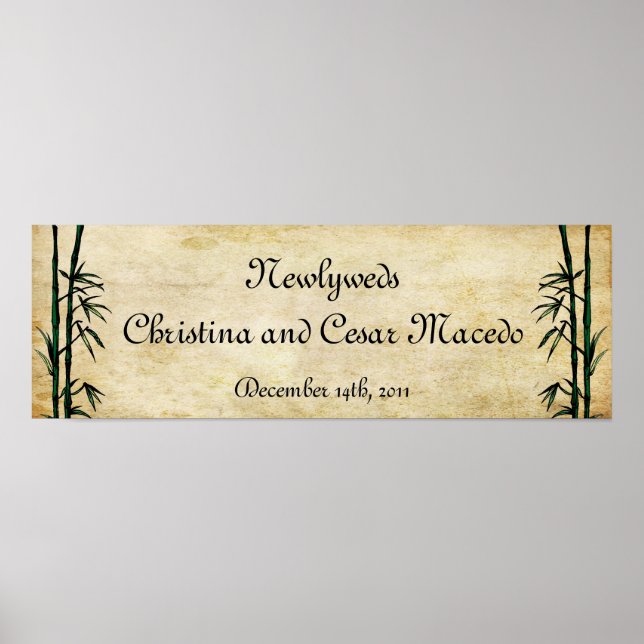 Póster Banner personalizado Geisha de 22,5" x 7,5" (Frente)