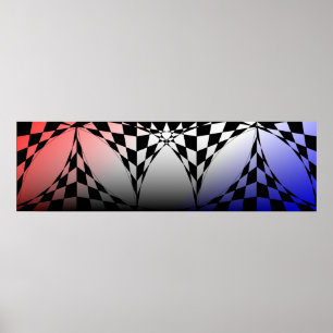 Póster Banner rojo-blanco-azul de Kenneth Yoncich