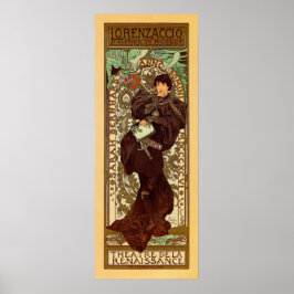 Póster Banner vertical Alphonse Mucha Lorenzaccio