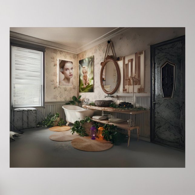 Póster Baño bohemio