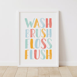 Póster Baño colorido de Rubor Floss Brush Wash