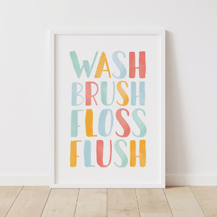 Póster Baño colorido de Rubor Floss Brush Wash
