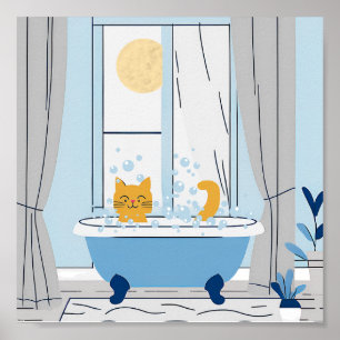 Póster Baño de burbujas para Kitty