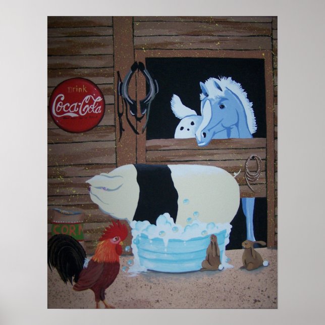 Póster baño de cerdo (Frente)