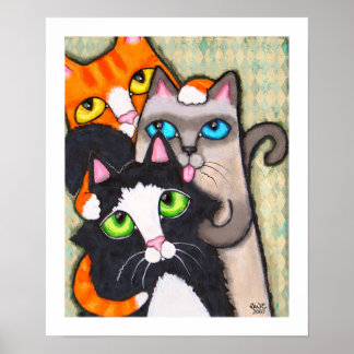 Póster Baño de gato de Tuxedo
