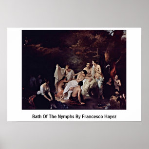 Póster Baño De Las Ninfas Por Francesco Hayez