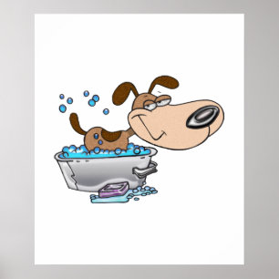 Póster Baño de perro de la noche del sábado