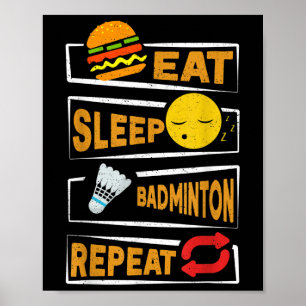Póster Baño de sueño de Comer Repetir _ Difícil juego de 