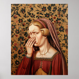 Póster Baño divertido Tudor Queen