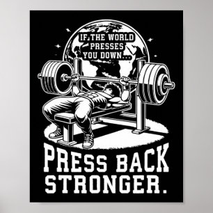 Póster Baño - Gimnasio Anime Bodybuilding Mot Fitness