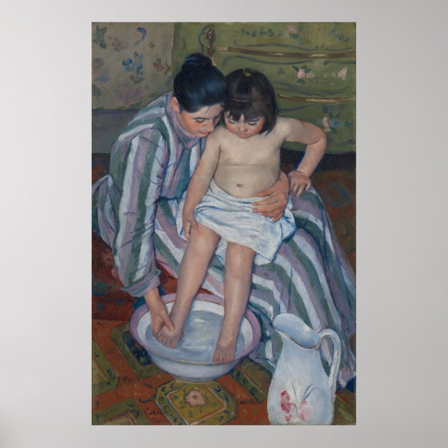 Póster Baño infantil de Mary Cassatt (Frente)