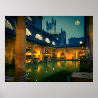 Póster Baño por la noche