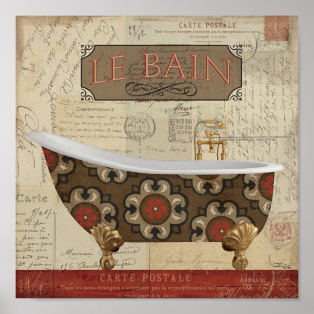 Póster Baño postal (Frente)