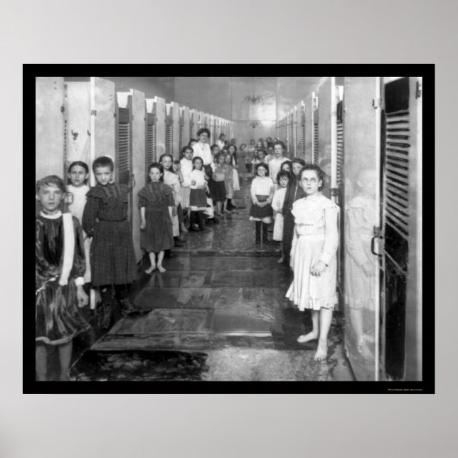 Póster Baño público en Nueva York 1910 (Frente)