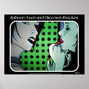 Póster "Baño Touch-ups & Disco-tech Attraction" Post