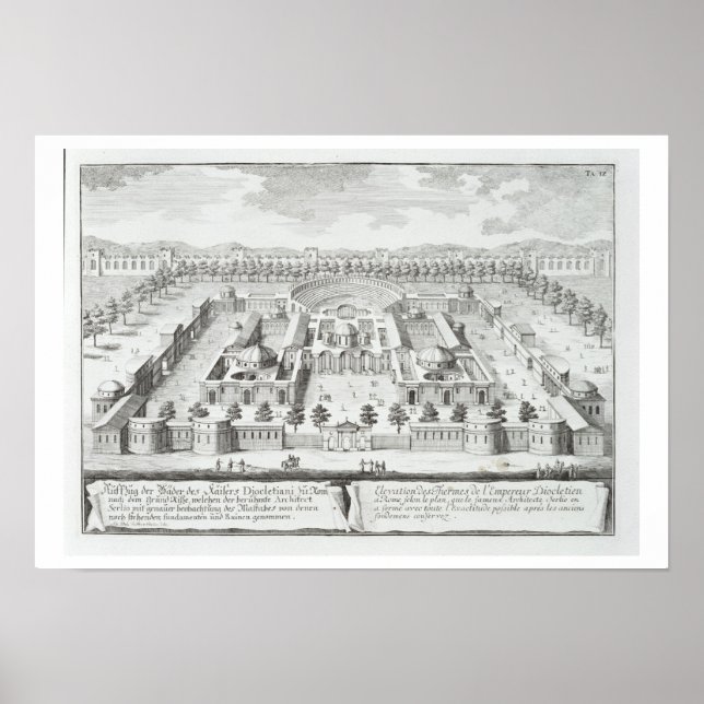 Póster Baños de Diocleciano (AD 302), Roma, de Entwurf (Frente)