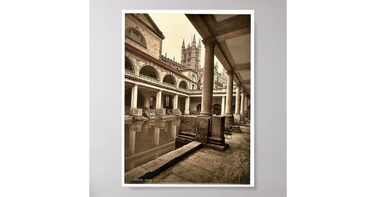 Póster Baños y abadía romanos, III, baño, obra clásica de | Zazzle.es