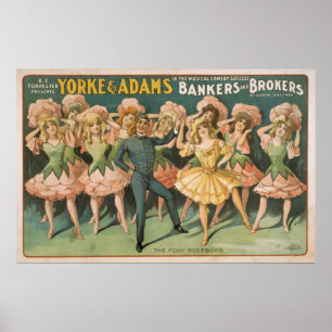 Póster Banqueros Musicales De Vintage