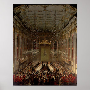 Póster Banquet in the Redoutensaal, Vienna, 1760