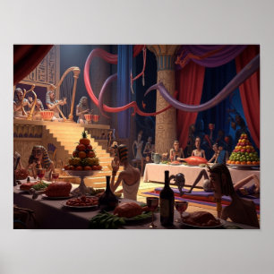 Póster Banquete de los faraones