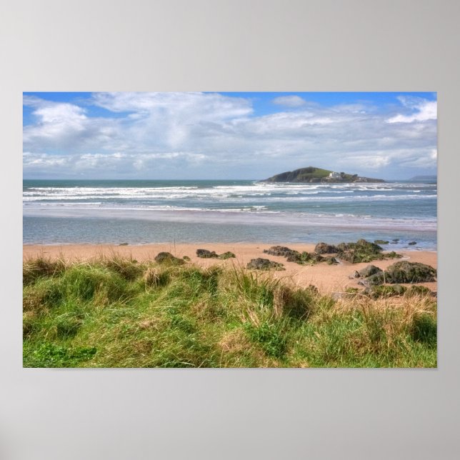 Póster Bantham y Burgh Island View (Frente)