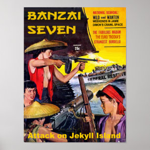 Póster Banzai siete - Ataque contra la isla de Jekyll