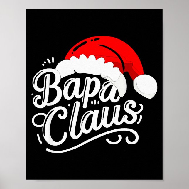 Póster Bapa Claus Christmas Santa's Pajama Family Matchin (Frente)