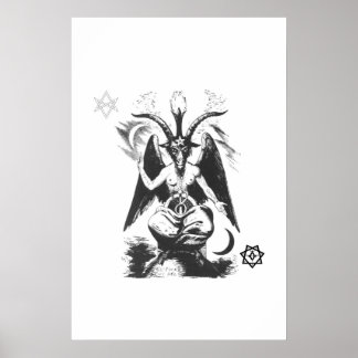 Póster Baphomet con focas sagradas