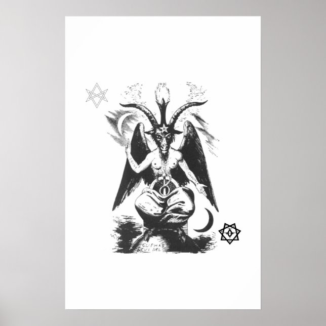Póster Baphomet con focas sagradas (Frente)