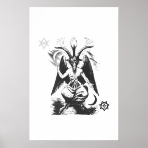 Póster Baphomet con los sellos sagrados