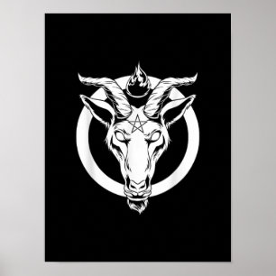 Póster Baphomet de cabra oscura, regalo de Lucifer Beelze