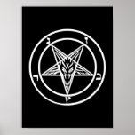 Póster Baphomet Inverted Pentagram Goat Satanic Logo<br><div class="desc">Baphomet Inverted Pentagram Goat Satanic Logo</div>