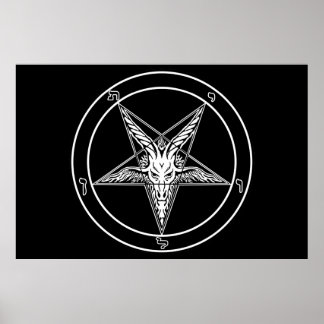 Póster Baphomet Poster ENORME de estilo antiguo 40"x60"
