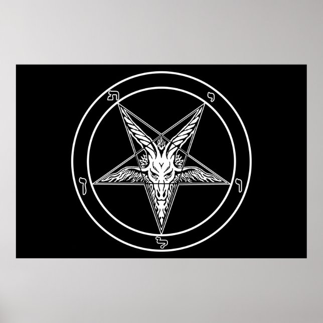 Póster Baphomet Poster ENORME de estilo antiguo 40"x60" (Frente)