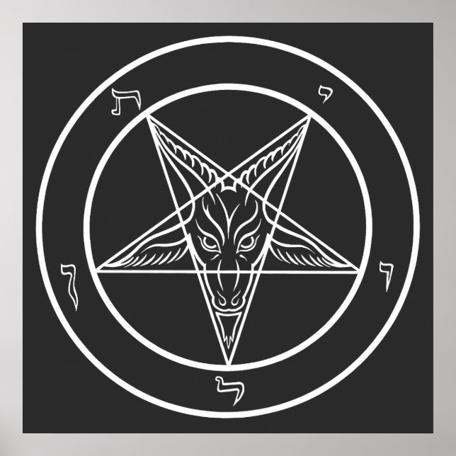 Póster Baphomet Sigil CoS 24" (Frente)
