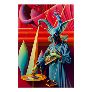 Póster Baphomet Toma el Cebo Fantasía
