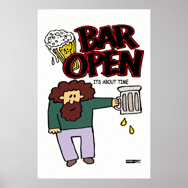 Póster Bar abierto (Frente)