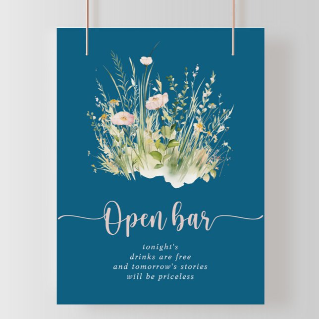 Póster Bar abierto de Boda de la Marina de Flores Silvest (Subido por el creador)