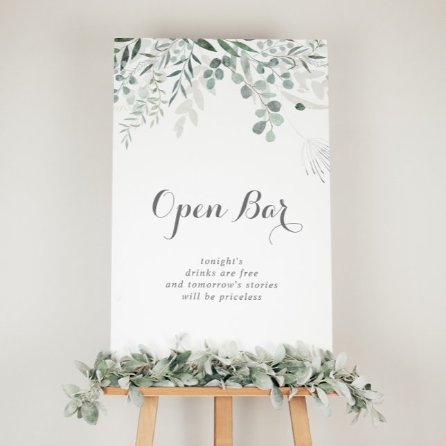 Póster Bar abierto de Eucalyptus Boda de Verdor minimalis (Subido por el creador)