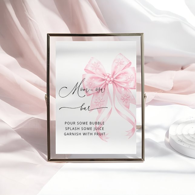 Póster Bar Baby Shower Mom-osa en frío exterior con arco  (Subido por el creador)