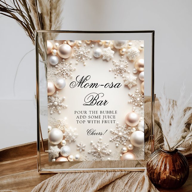 Póster Bar Baby Shower Mom-osa Frío Exterior Snowflakes (Subido por el creador)