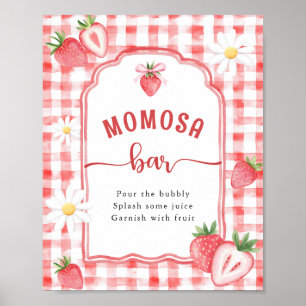 Póster Bar Baby Shower MOMOSA de moda Meadow Strawberry