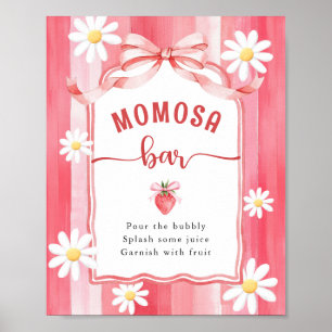 Póster Bar Baby Shower MOMOSA de moda Meadow Strawberry