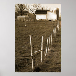 Póster Bar blanco vintage