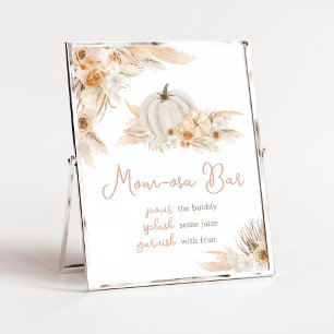 Póster Bar Boho Neutrkin Baby Shower Mom Osa