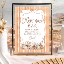 Póster Bar Boho Pumpkin Floral Baby Shower Mom-osa