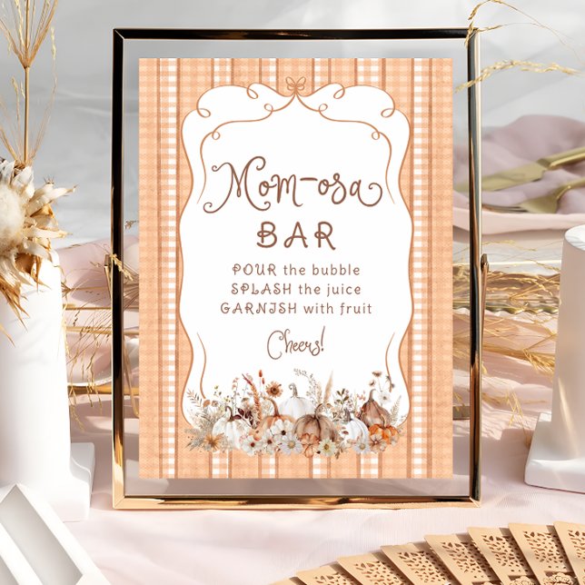 Póster Bar Boho Pumpkin Floral Baby Shower Mom-osa (Subido por el creador)