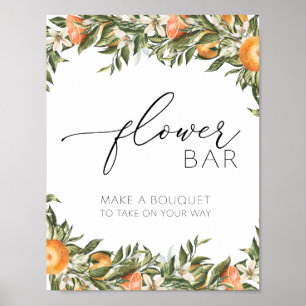 Póster Bar Citrus Flower Bouquet