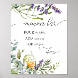 Póster Bar de burbujas | Flor silvestre Bloom | Bar de mi