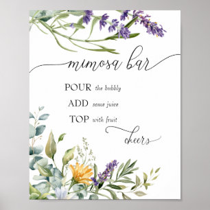 Póster Bar de burbujas   Flor silvestre Bloom   Bar de mi